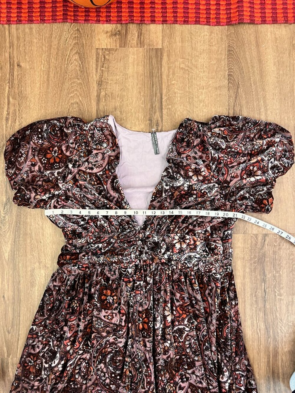 NWOT Anthropologie Katerina Mauve Button Front Velvet Floral Maxi Dress  22W - Picture 7 of 16